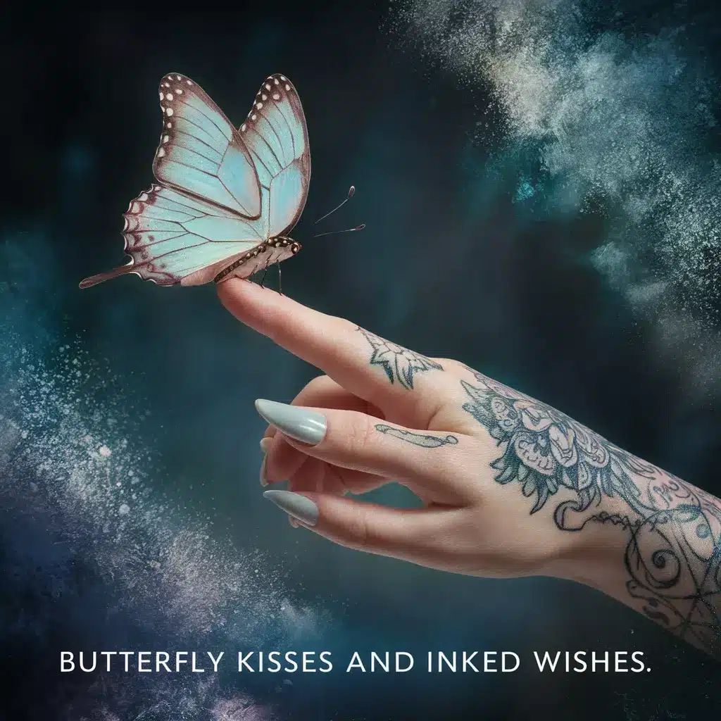  Butterfly kisses and inked wishes
