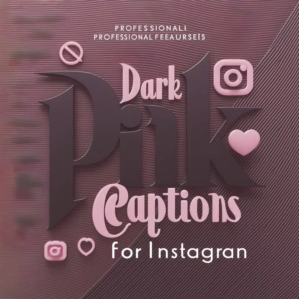 Dark Pink Captions for Instagram