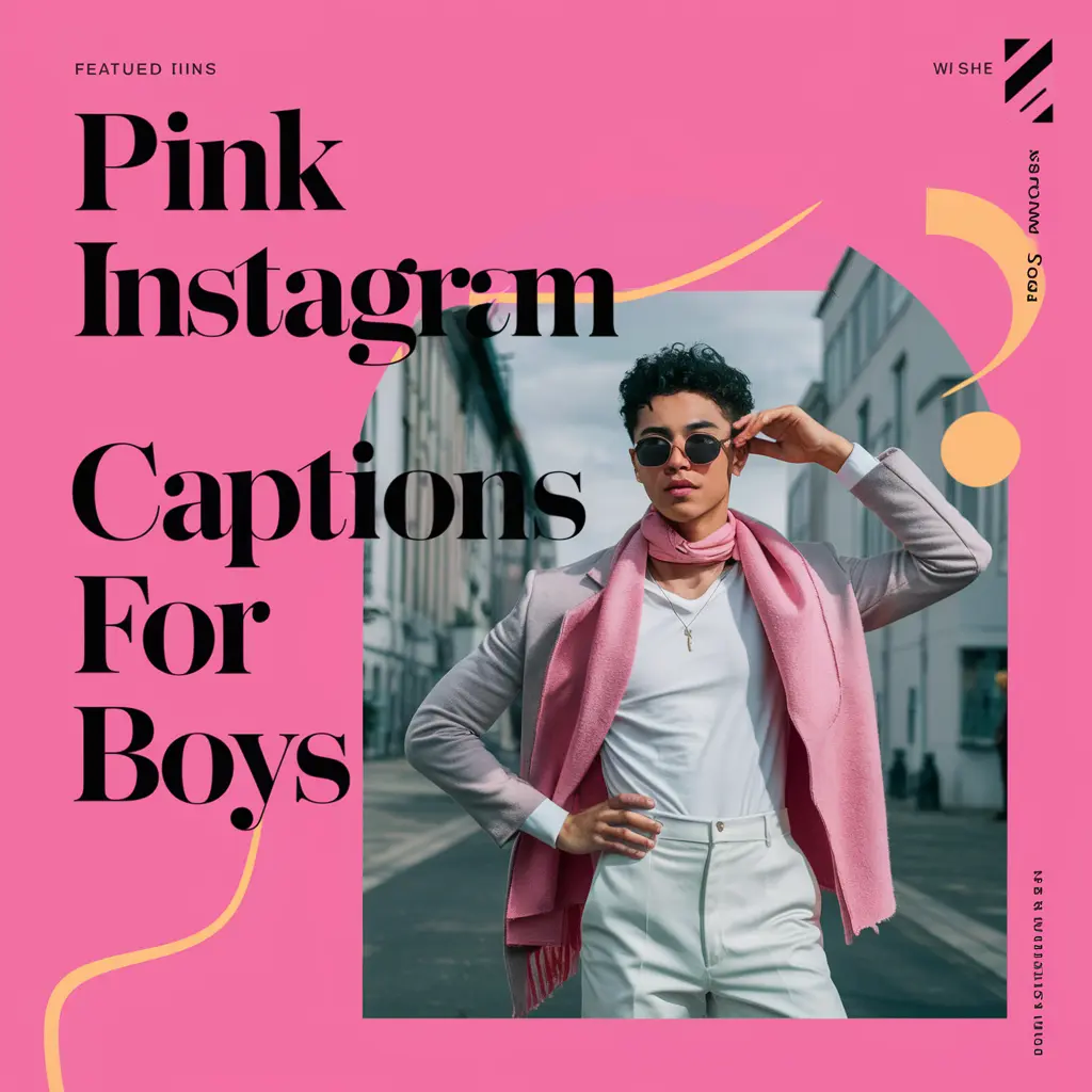 Pink Instagram Captions for Boys