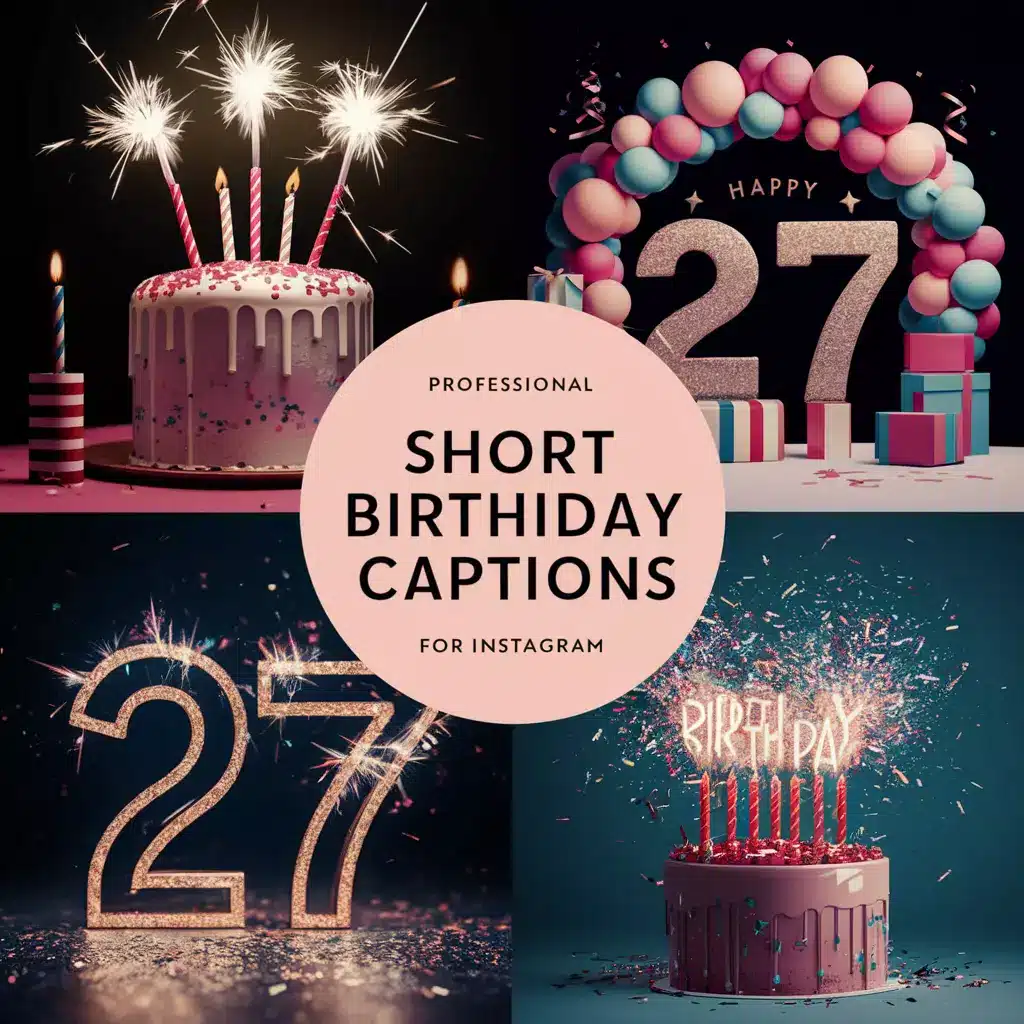 Short 27th Birthday Captions for Instagram