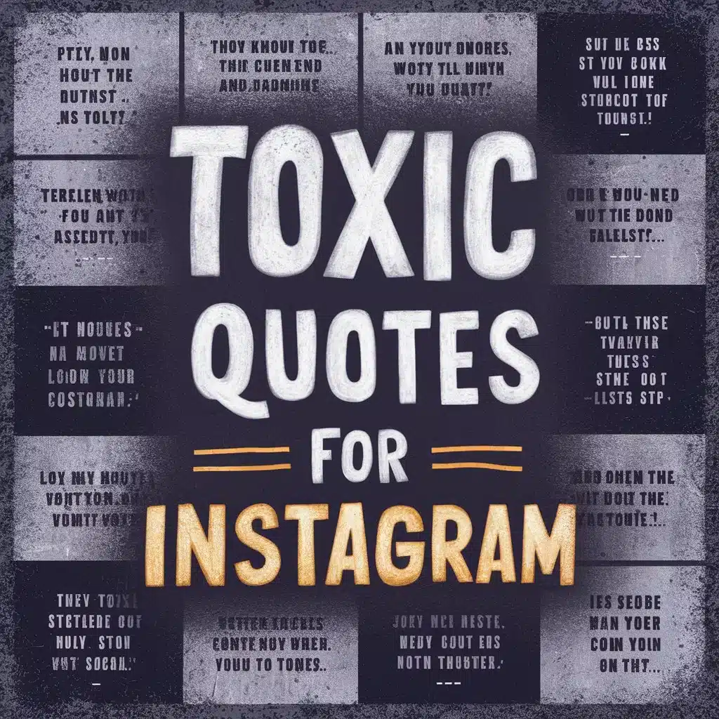  Toxic Quotes For Instagram