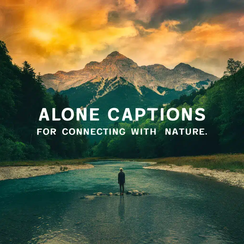 Alone Captions for Connecting with Nature