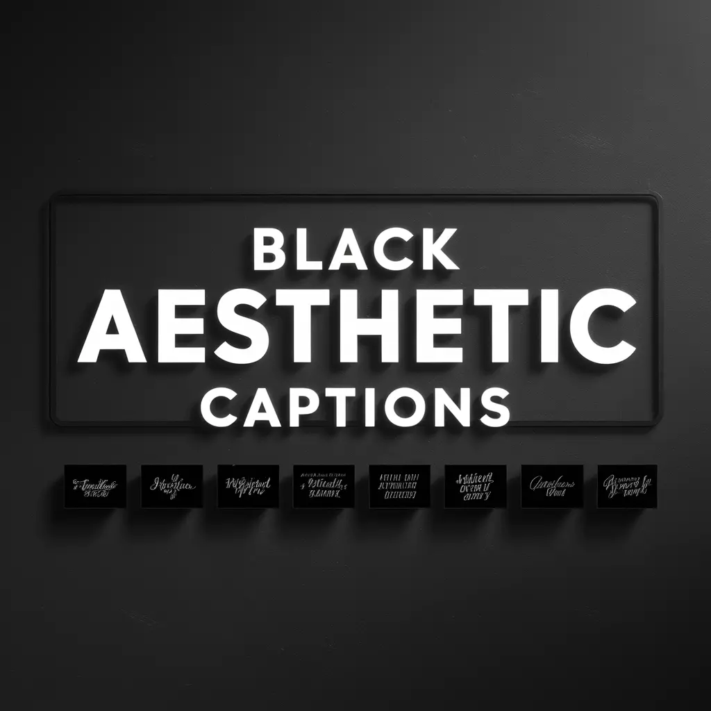 Black Aesthetic Captions For Instagram