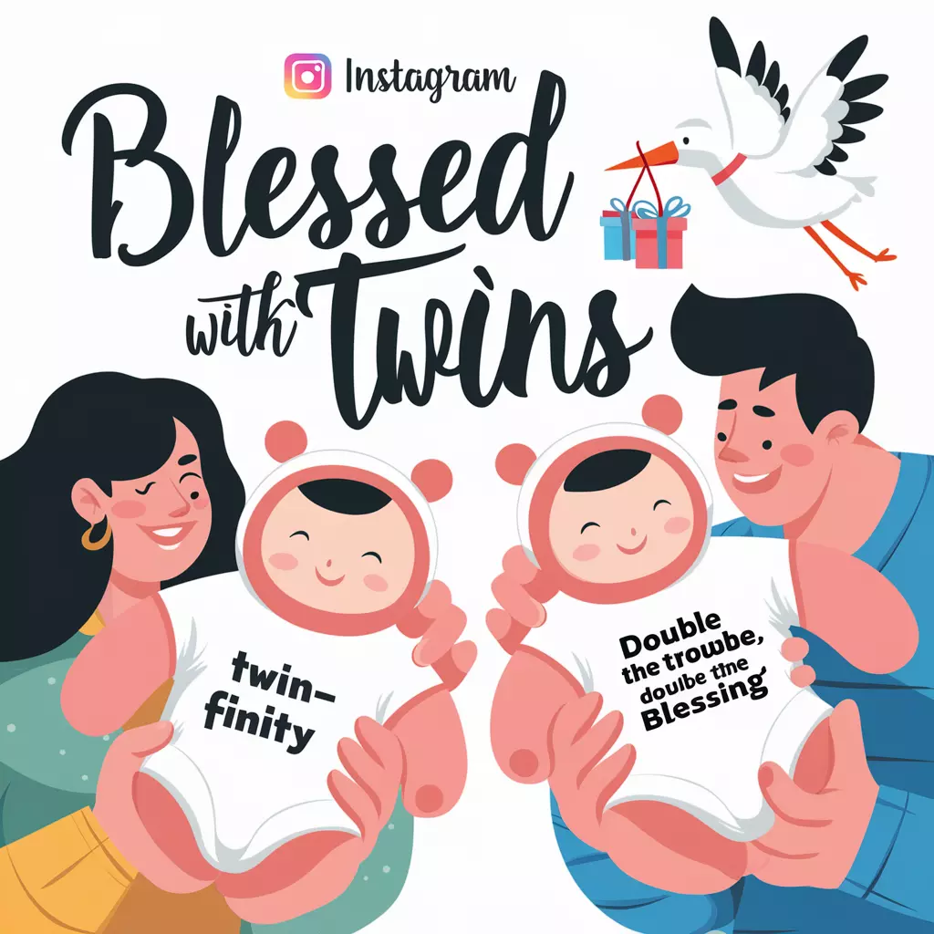 Blessed With Twins Puns For Instagram