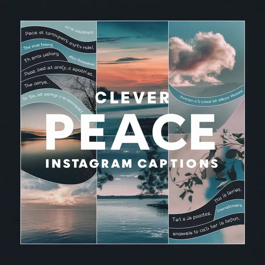 Clever Peace Instagram Captions