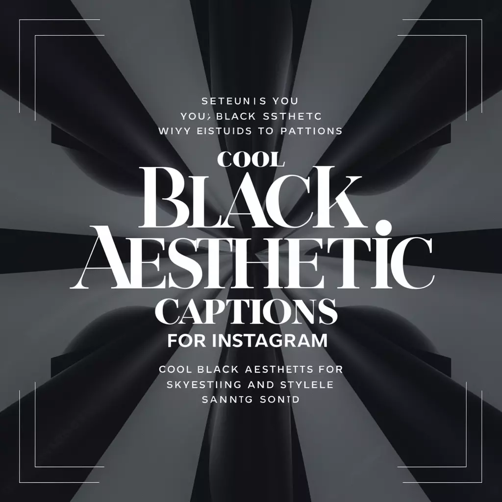 Cool Black Aesthetic Captions For Instagram