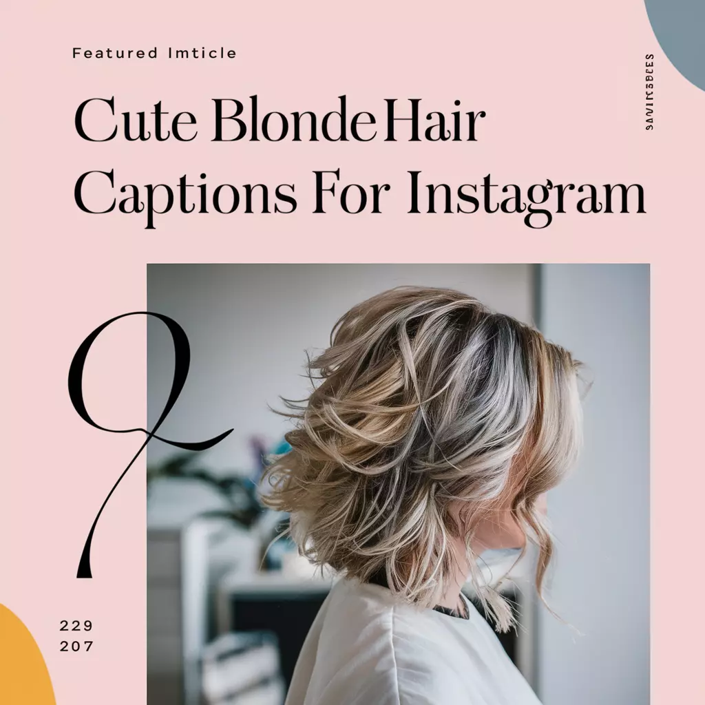 Cute Blonde Hair Captions For Instagram