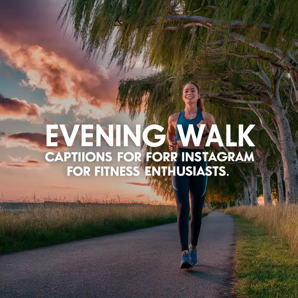 Evening Walk Captions for Instagram for Fitness Enthusiasts