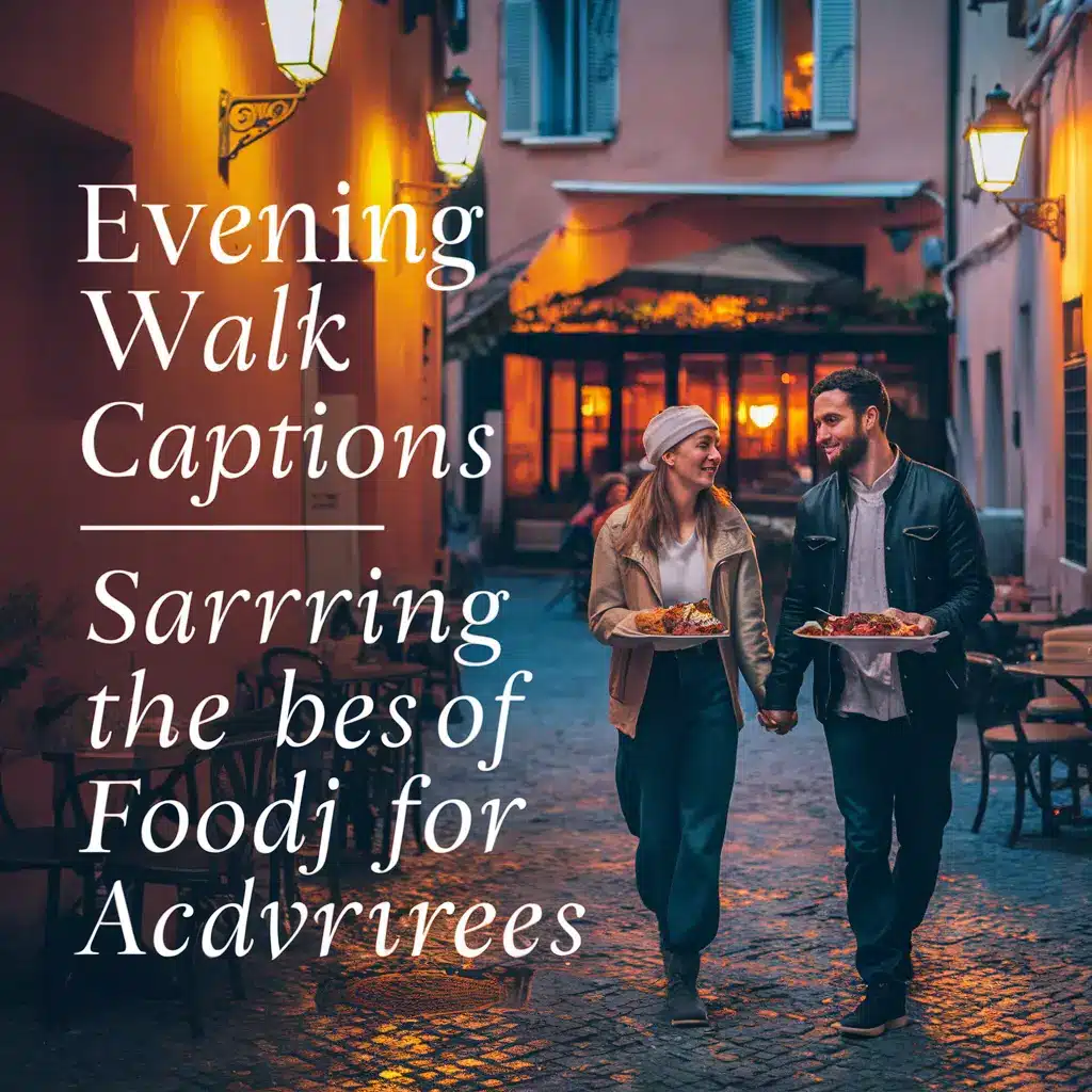 Evening Walk Captions for Instagram for Foodies