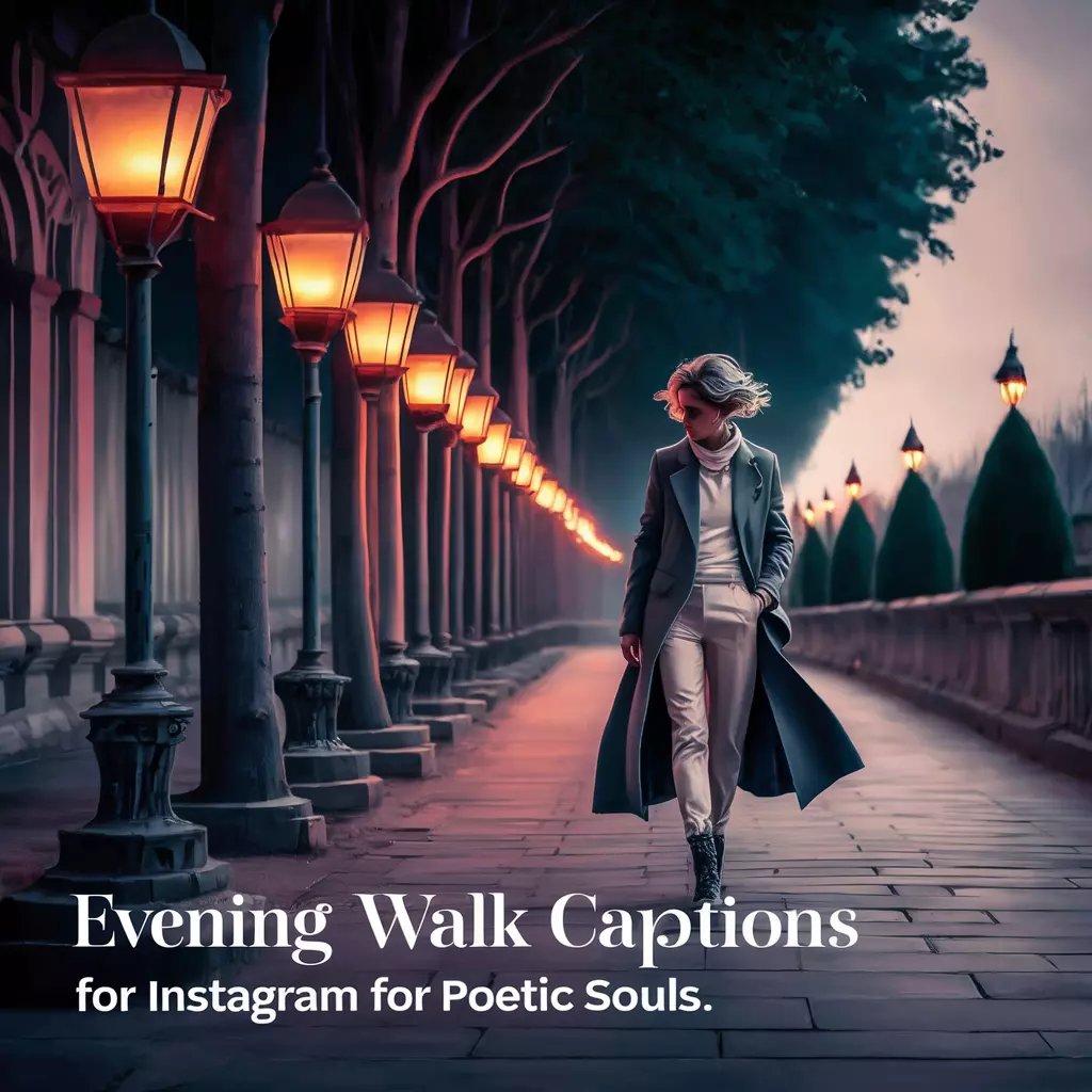 Evening Walk Captions for Instagram for Poetic Souls