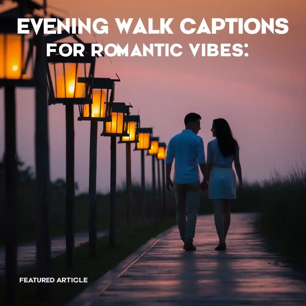 Evening Walk Captions for Instagram for Romantic Vibes