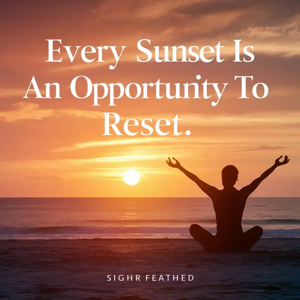 Every sunset is an opportunity to reset