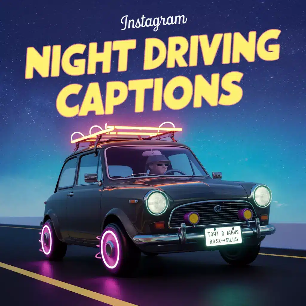Funny Night Driving Captions For Instagram
