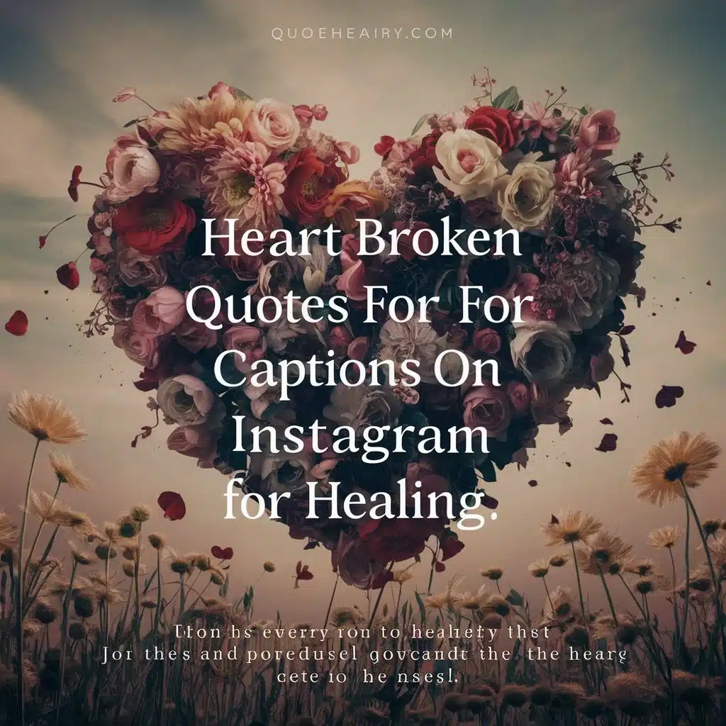Heart Broken Quotes for Captions on Instagram for Healing