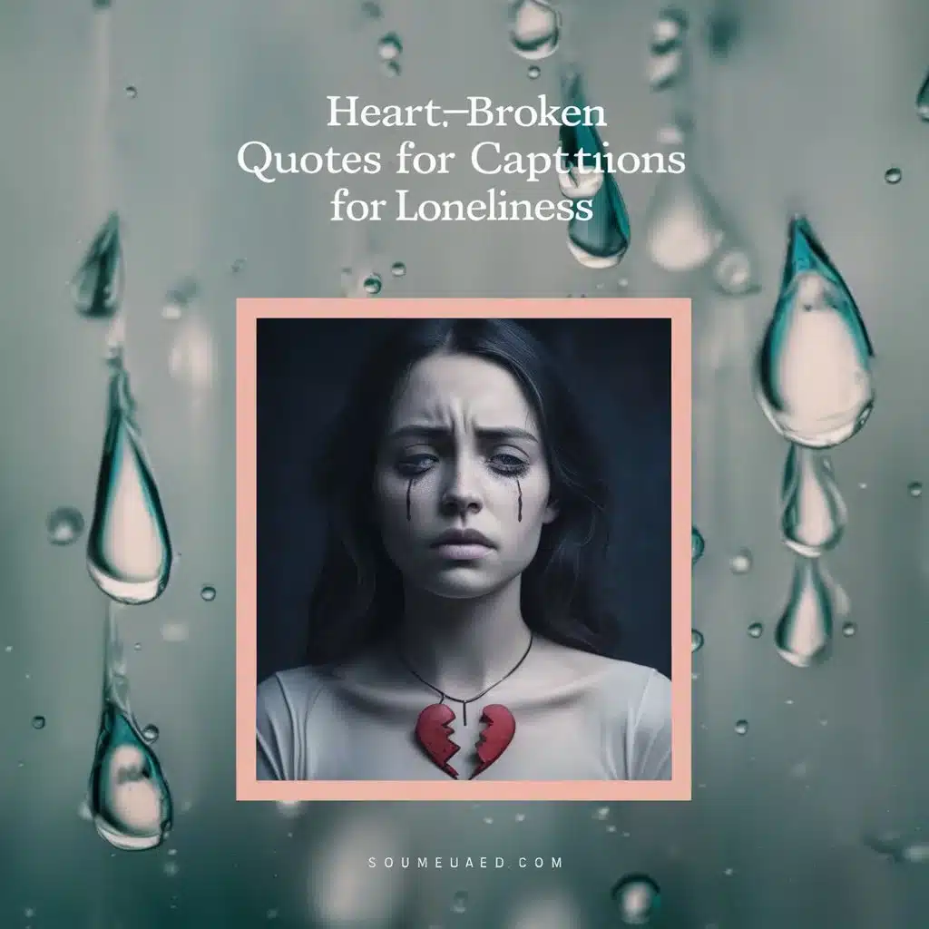 Heart Broken Quotes for Captions on Instagram for Loneliness
