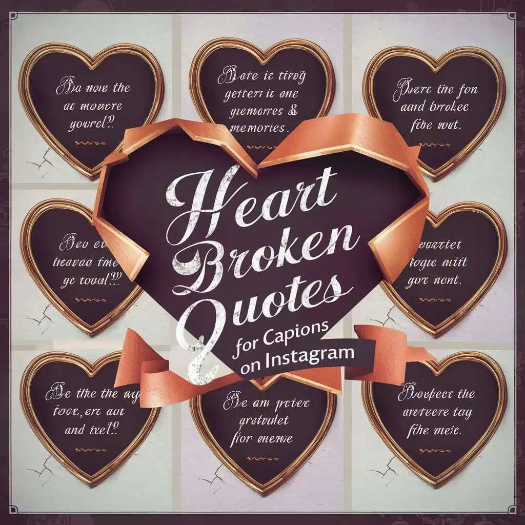 Heart Broken Quotes for Captions on Instagram for Memories