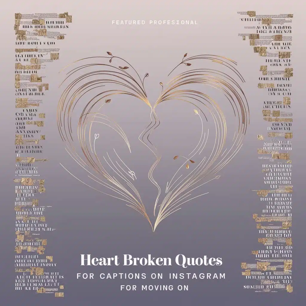 Heart Broken Quotes for Captions on Instagram for Moving On