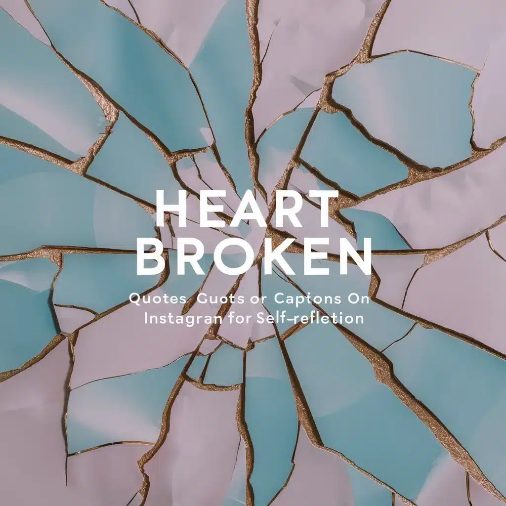 Heart Broken Quotes for Captions on Instagram for Self-reflection