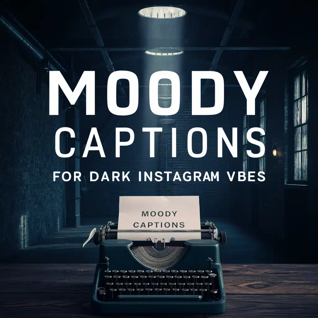 Moody Captions for Dark Instagram Vibes