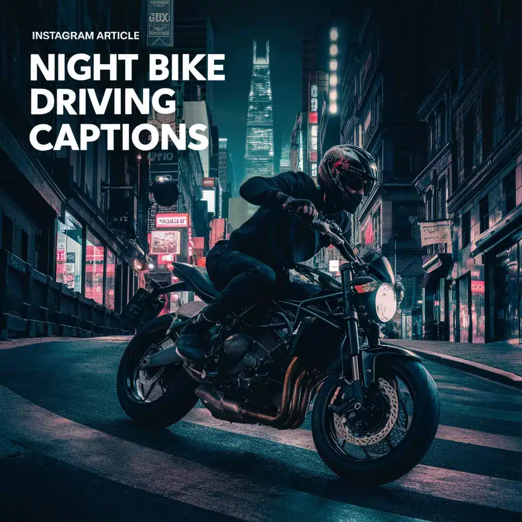 Night Bike Driving Captions For Instagram