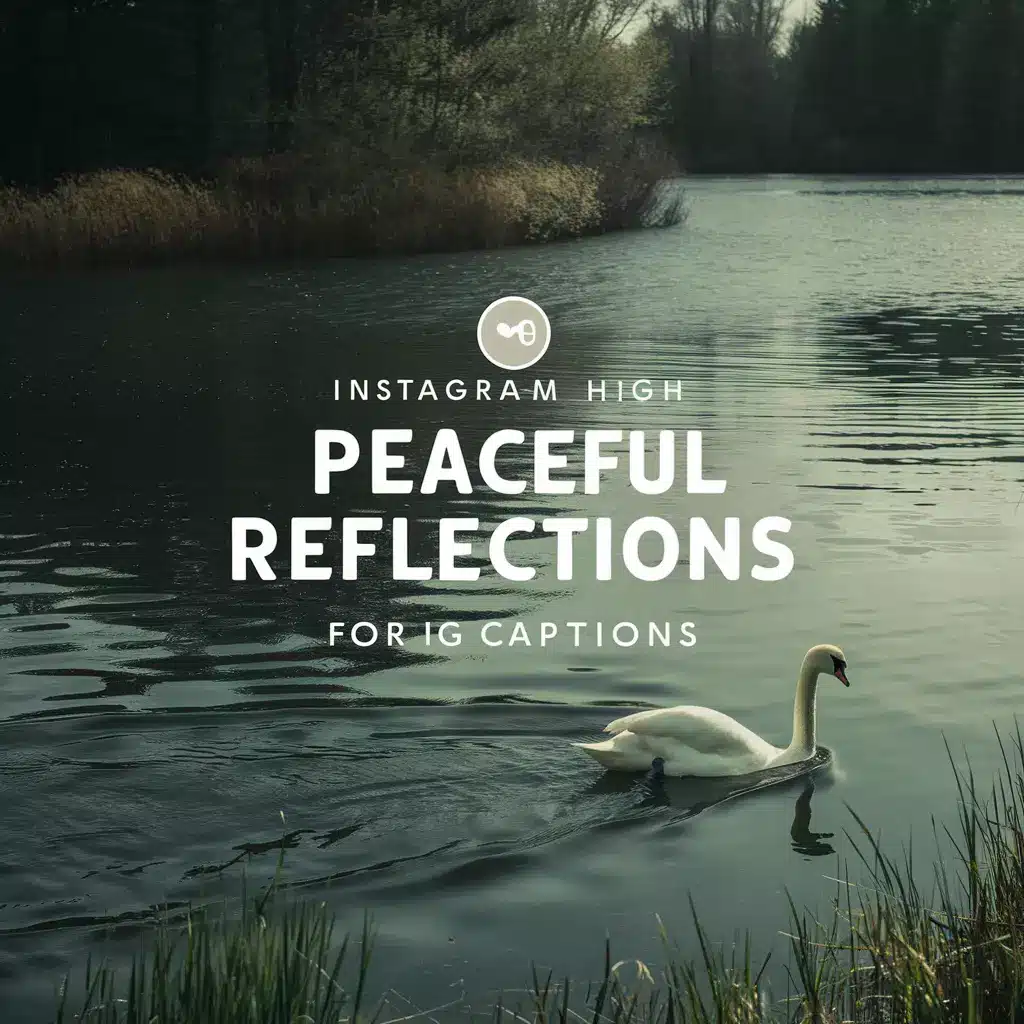 Peaceful Reflections for IG Captions 