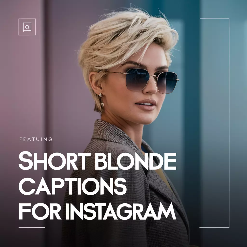 Short Blonde Hair Captions For Instagram