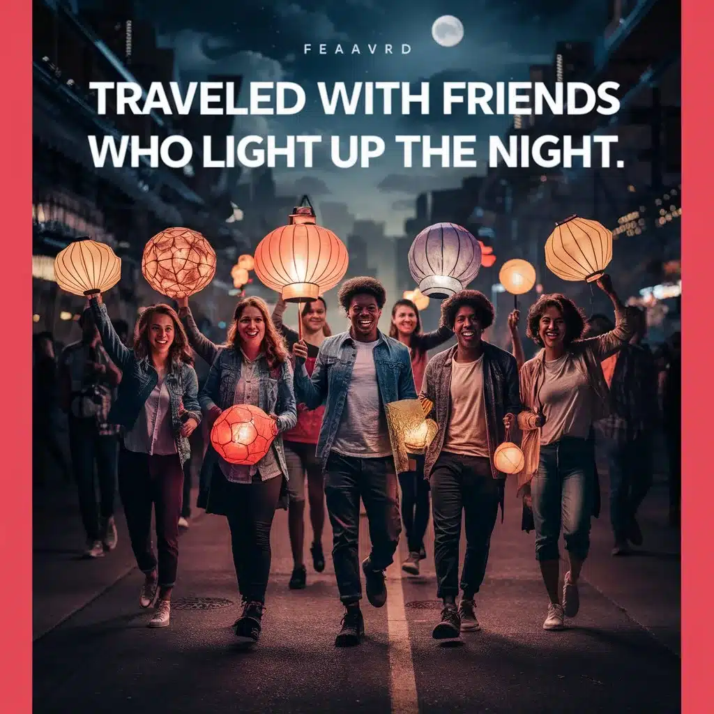 traveled with friends who light up the night
