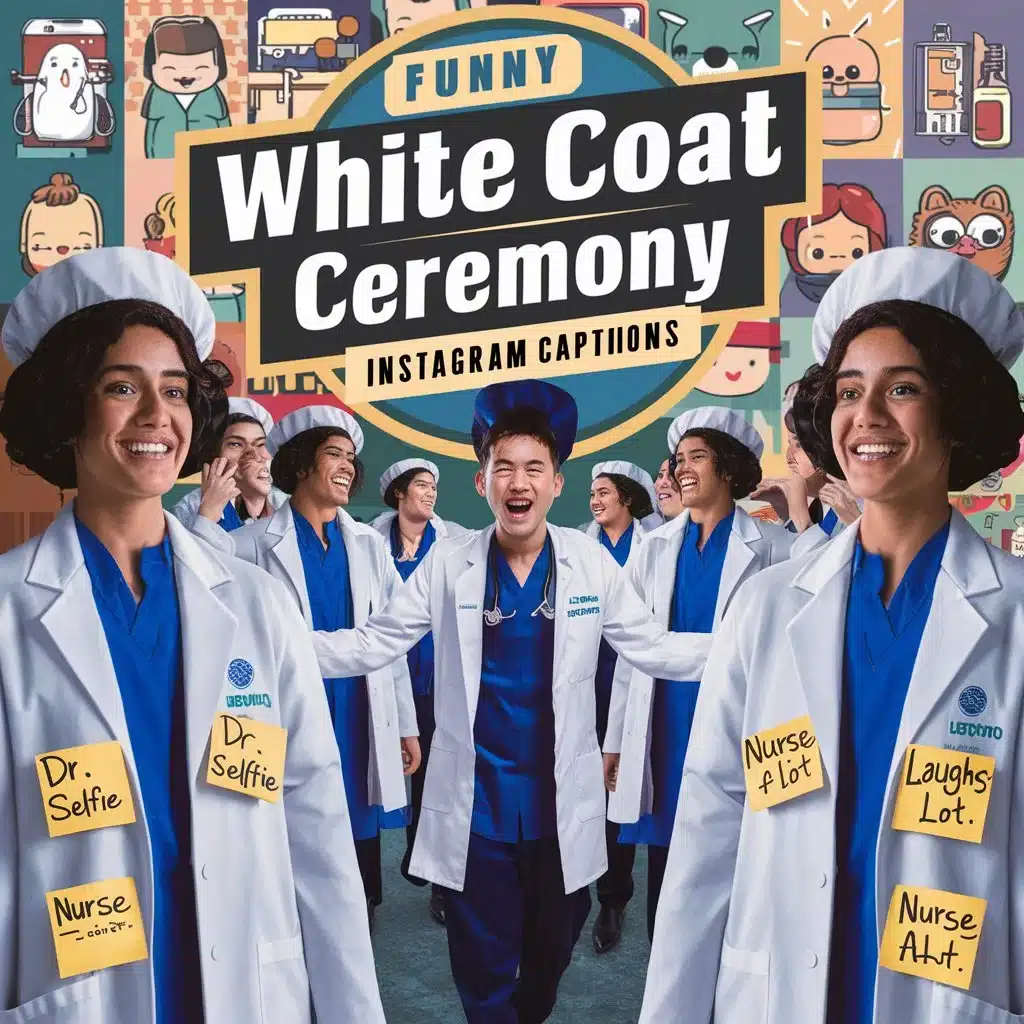 Funny White Coat Ceremony Instagram Captions