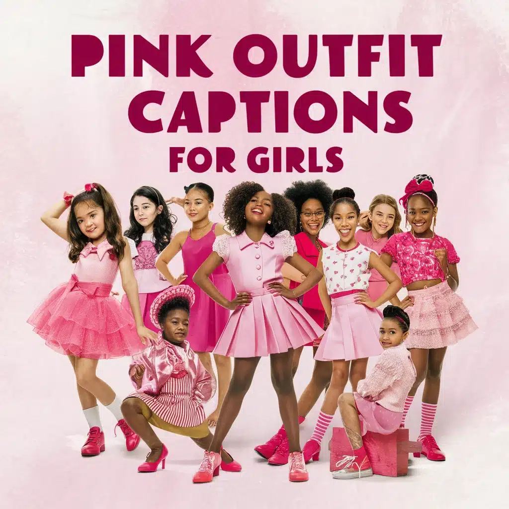 Pink Outfit Captions for Girls