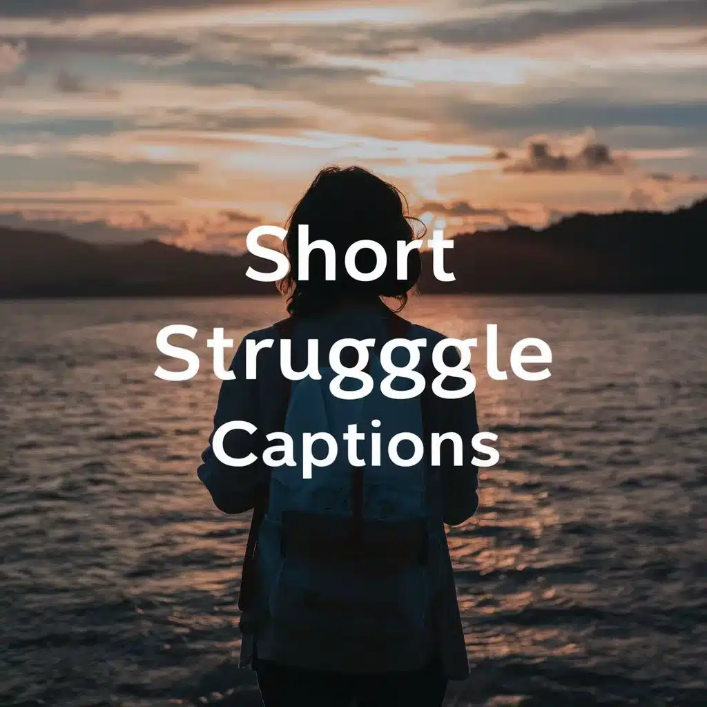 Short Struggle Captions for Instagram: