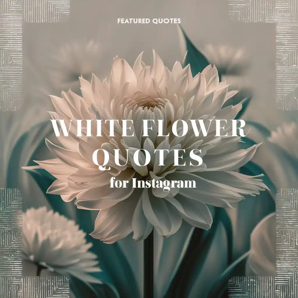 White Flower Quotes For Instagram