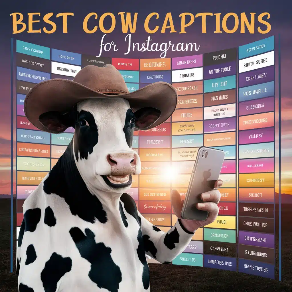 Best Cow Captions For Instagram: