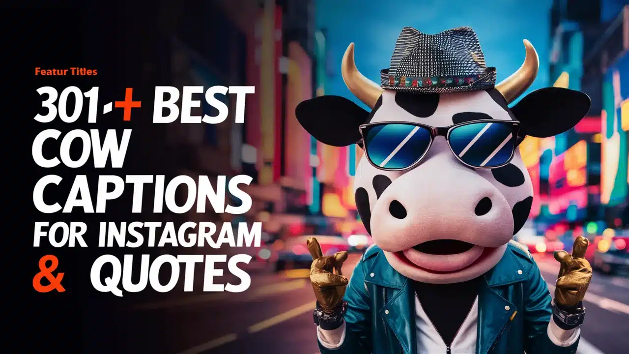 Best Cow Captions For Instagram & Quotes