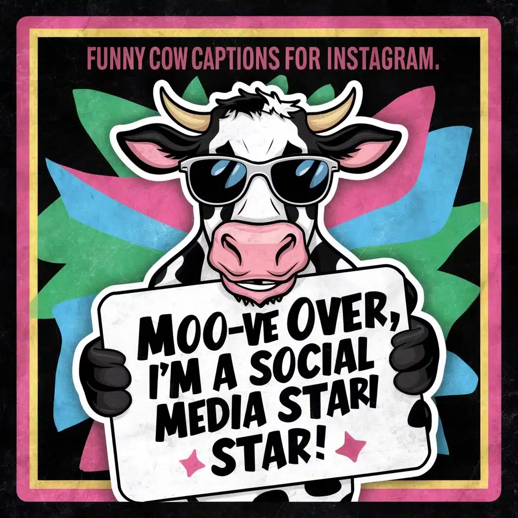 Funny Cow Captions For Instagram: