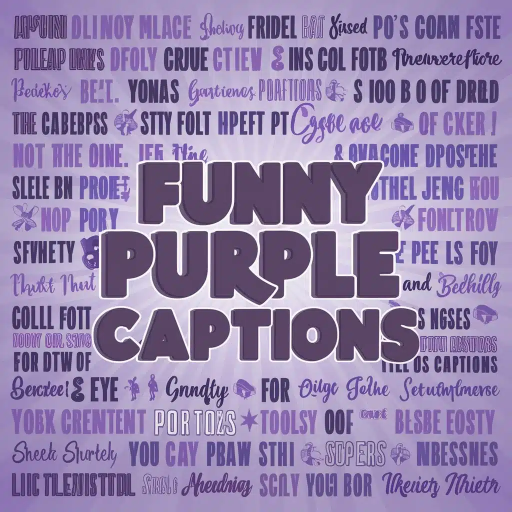 Funny Purple Captions For Instagram