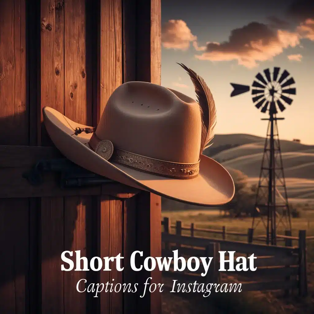 Short Cowboy Hat Captions For Instagram