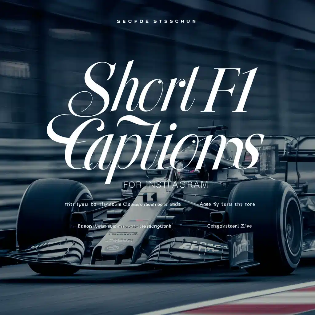 Short F1 Captions For Instagram