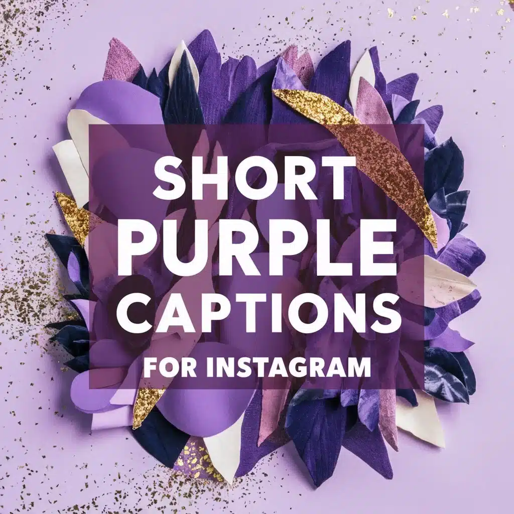Short Purple Captions For Instagram