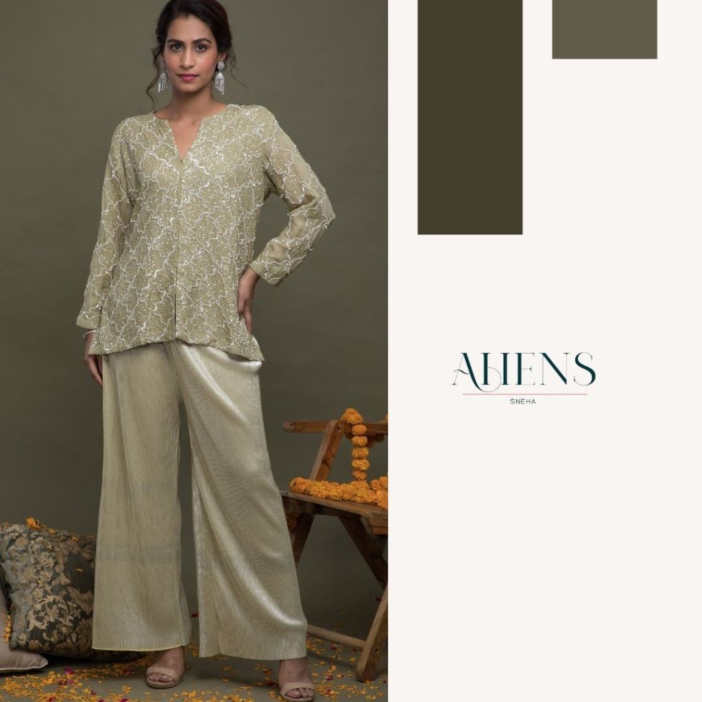 Teal Navy Ethnic Panel Co Ord Set main image 1